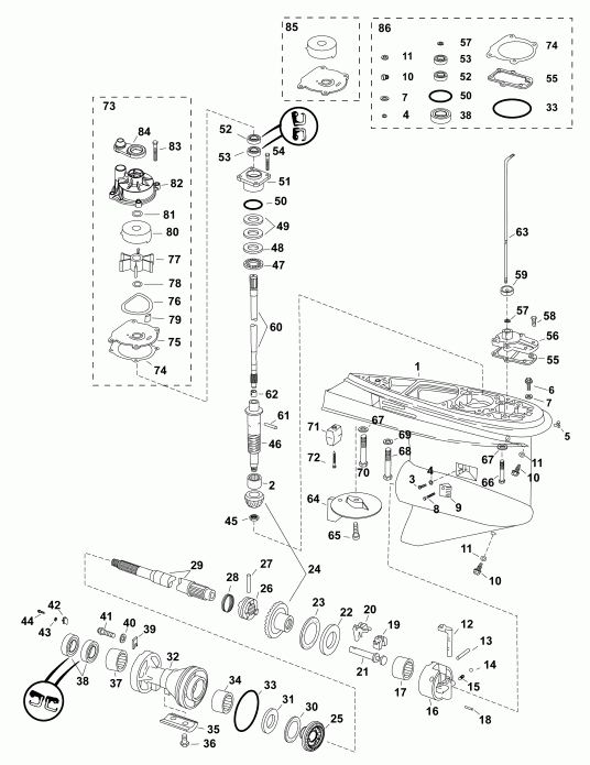 �������� ����� ������� E130DPXAAA  - ��������, O-type / gearcase, O-type