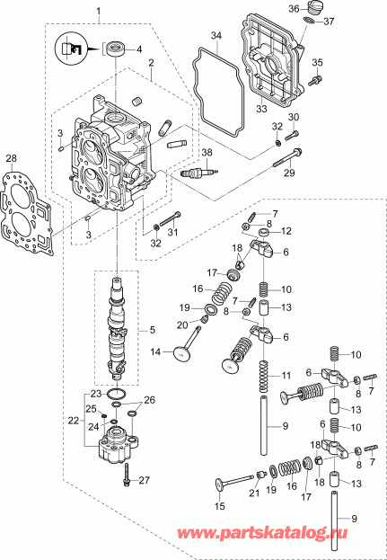  ������� E15TEL4AAB  - ������� ����� �������� Assembly / cylinder Head Assembly