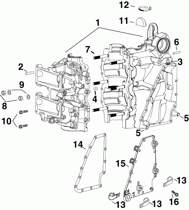   EVINRUDE E40DHSLAAA - ITALY ONLY  -  &   / cylinder & Crankcase