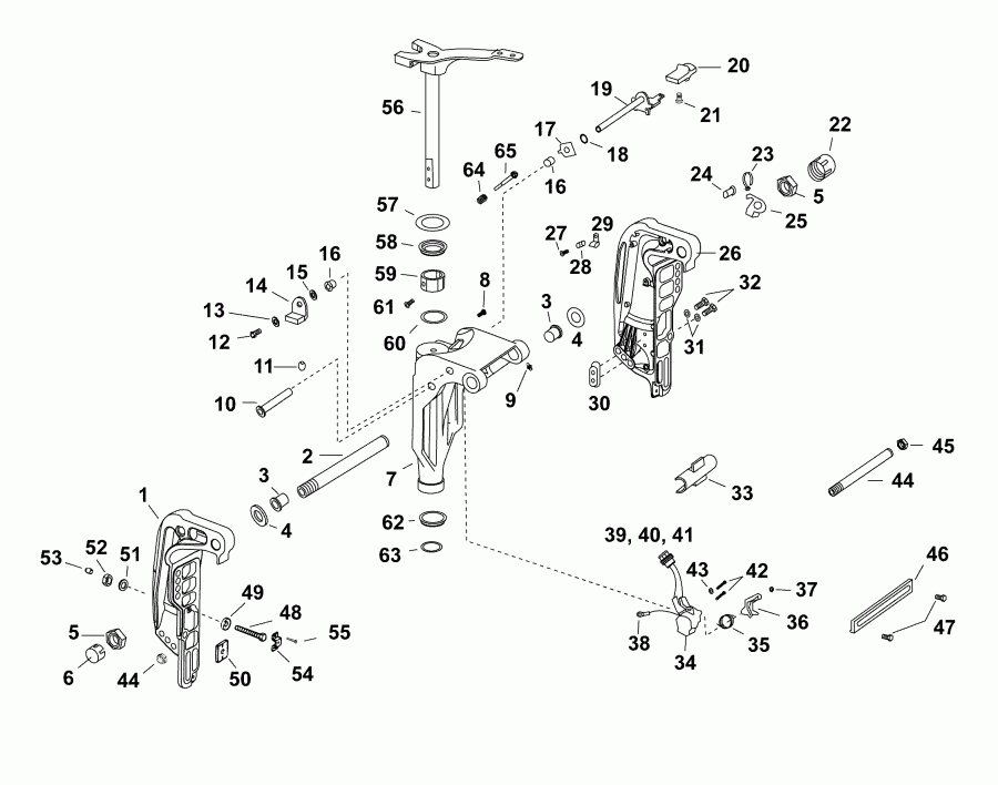 ����� Evinrude E50DPLAAA  - swivel Bracket (dp, Ds, Dt) / ���������� ��������� (dp, Ds, Dt)