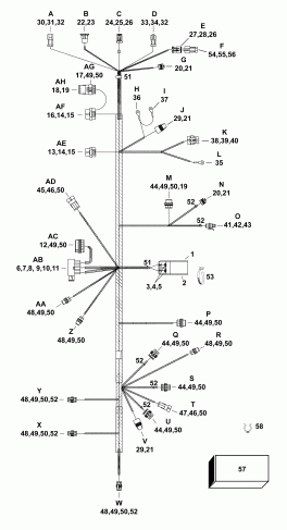 ��������� ��������� Evinrude E90DPLAAA  - electrical Harness / ��������� - ���� ��������