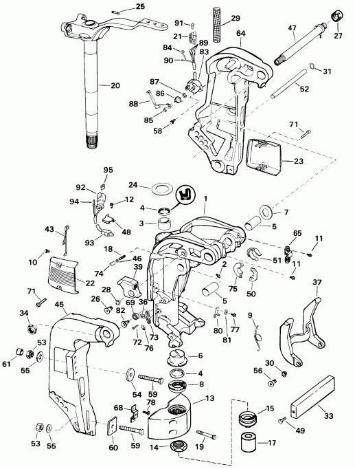  EVINRUDE RE135FLSSS FFI, Elec Start, TNT, 20 IN.   - dsection