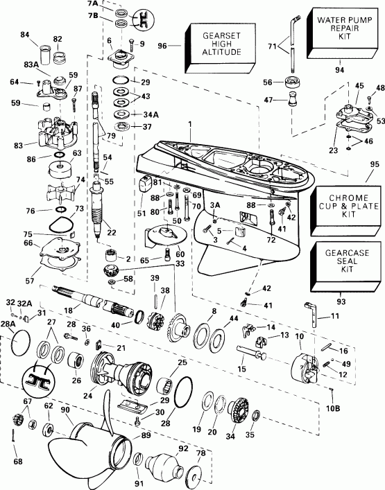 �������� ��������� ����� EVINRUDE RE175FLSSR FFI, Elec Start, TNT, 20 IN.   - Standard Rotation - Fsl, Fs, Fpx, Fx Models / �������� Rotation - Fsl, Fs, Fpx, Fx Models