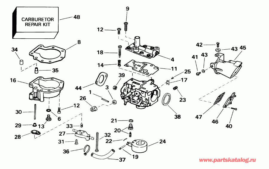   EVINRUDE E10TEX4SID 4-stroke, elec start, tiller,  - 15 Hp