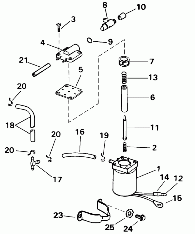 ��������� ������� E15R4SID 4-stroke, rope start, 15 in sha  - ectric Primer System - ectric Primer System