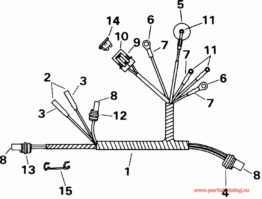 ����� EVINRUDE E15R4SID 4-stroke, rope start, 15 in sha  - Te Models / Te Models