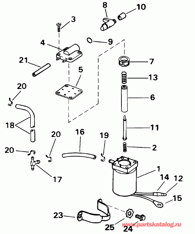 ��������� ����� ������� E15RV4SIC 4-stroke,rope start, 15 in sha  - ectric Primer System