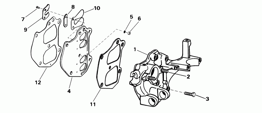 �������� ����� ������� E15WRLSIR commercial, rope start, tiller  - take ��������� / take Manifold