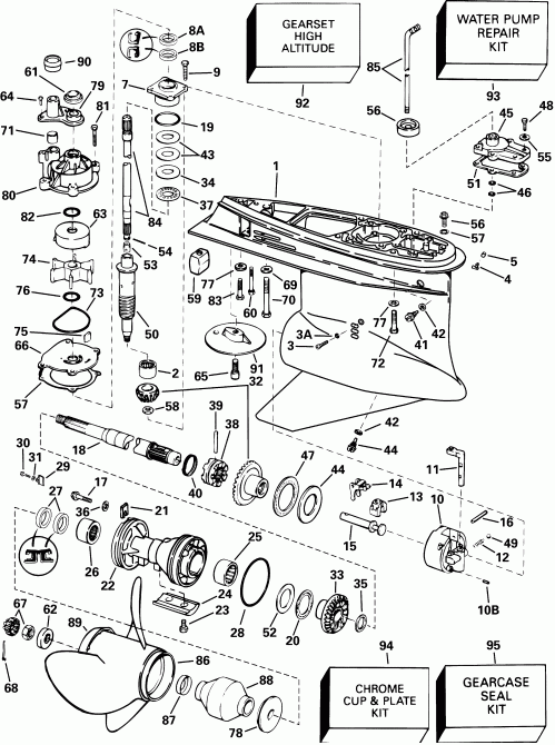 �������� ����� EVINRUDE E225FHLSIF FFI, elec start, TNT, 20 in s  - Standard Rotation - Fh - Fhl Models