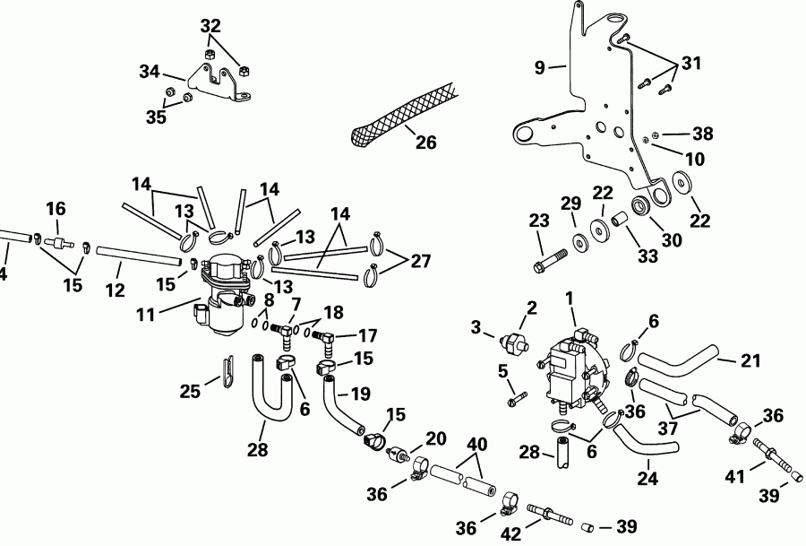 ����� Evinrude E250FCZSIF FFI, elec start, TNT, 30 in s  - l Components - l Components
