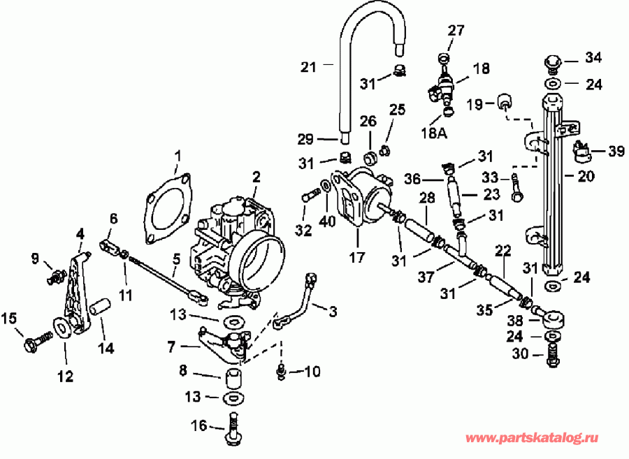  Evinrude E70PL4SIA 4-Stroke, Elec. Start, TNT, Bl  - jector &   - jector & Throttle Body