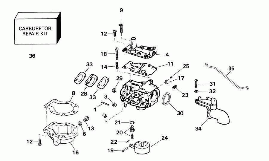    E8RL4SIE 4-stroke, rope start, tiller, 2  - rburetor / rburetor