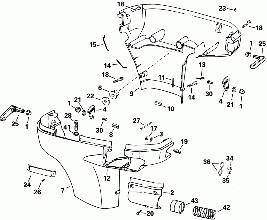 �������� ����� EVINRUDE E90FVLSIF FFI, elec start, TNT, 20 in sh  - wer Engine Cover / wer ������ ��������� (�����)