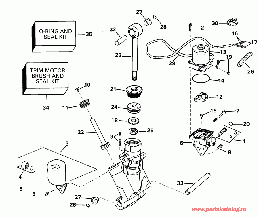 ��������� ������� RE135FXSIF FFI, elec start, TNT, 25 in s  - wer Trim/tilt Hydraulic Assembly / wer Trim / tilt Hydraulic Assembly