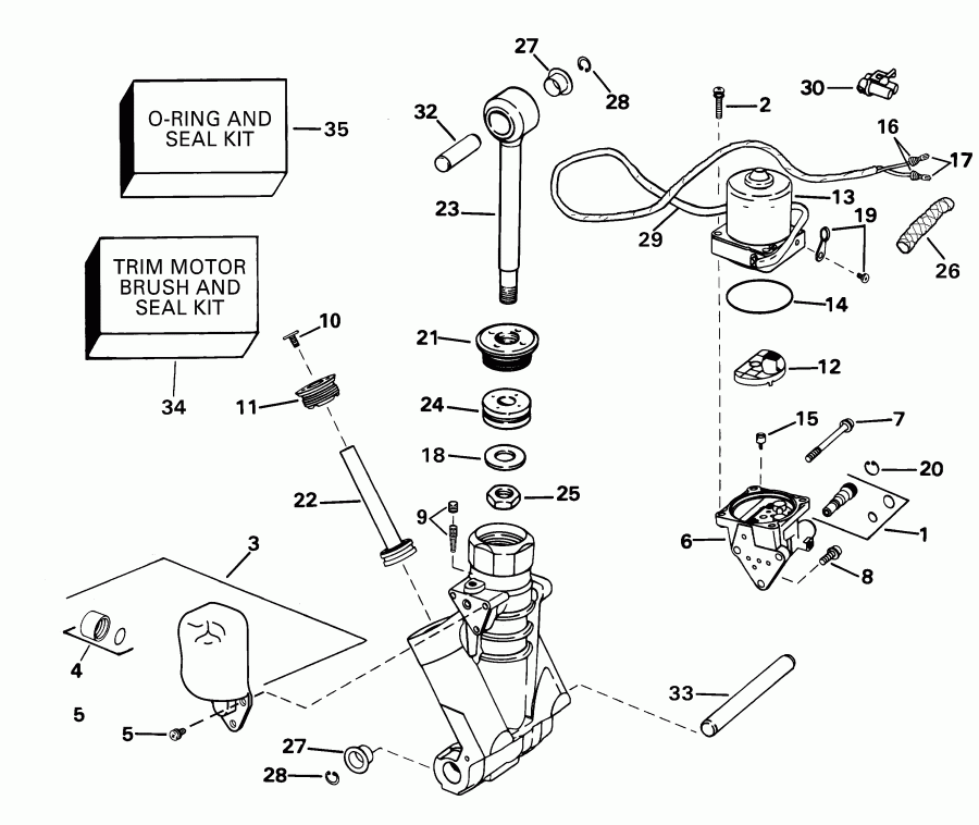 �������� ��������� ����� ������� RE175FLSIF FFI, elec start, TNT, 20 in s  - wer Trim/tilt Hydraulic Assembly