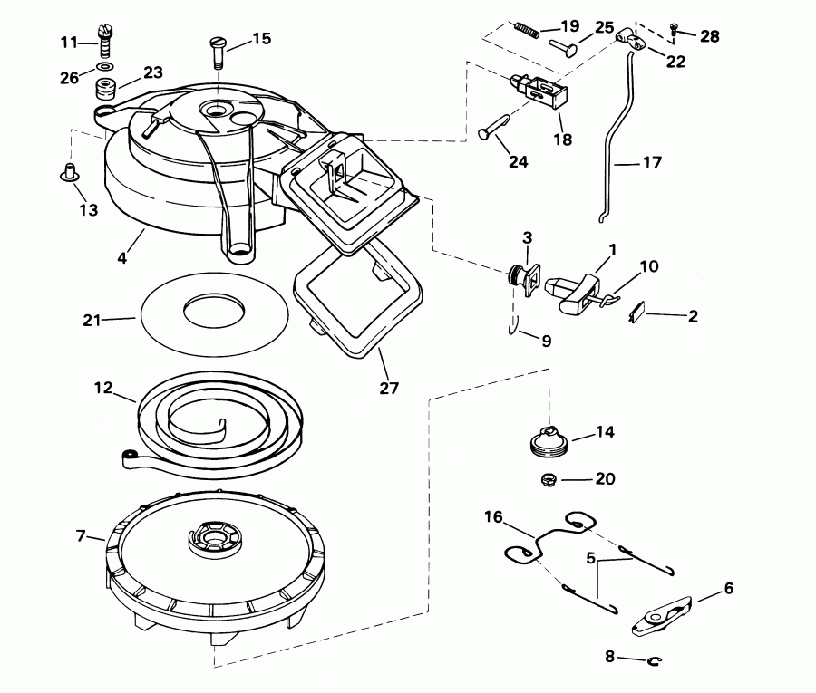 �������� ��������� ����� EVINRUDE SE15BASIR rope start, tiller, 15 in shaf  - wind Starter - wind �������