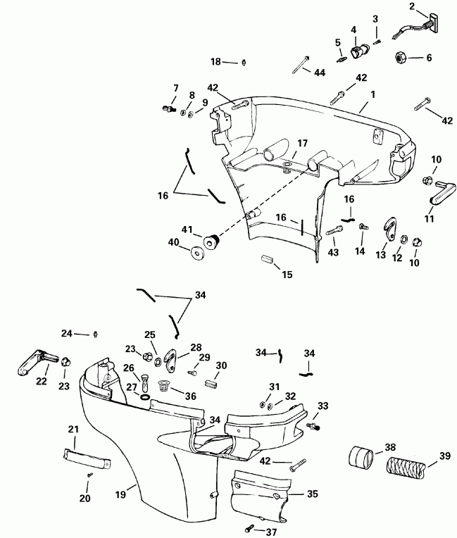  Evinrude E135FPLSTA  - wer   () - wer Engine Cover