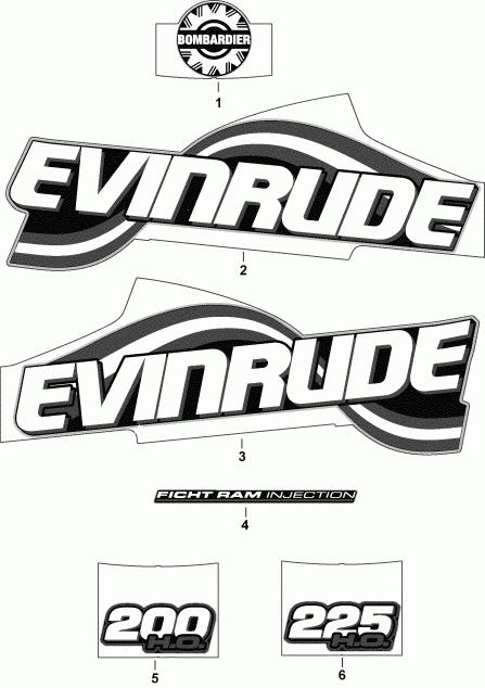  Evinrude E200FCXSTM  - Fhl Models / Fhl Models