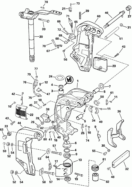 ��������� �������� ����� Evinrude E175FCXSRE  - dsection - dsection