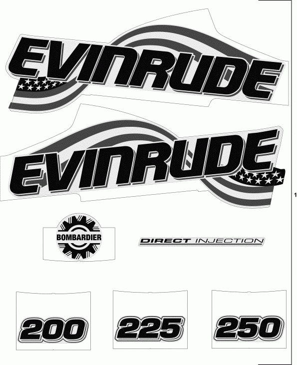   Evinrude E200FCXSRB  -  Models