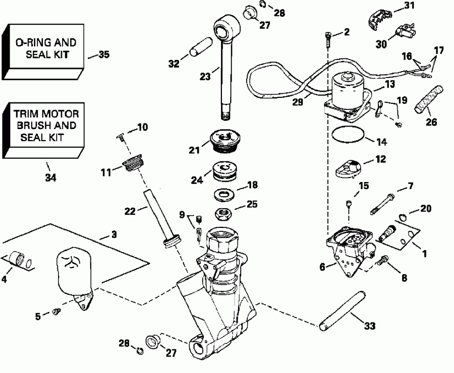 �������� ��������� ����� Evinrude E200FCXSRB  - wer Trim � Tilt - wer Trim And Tilt