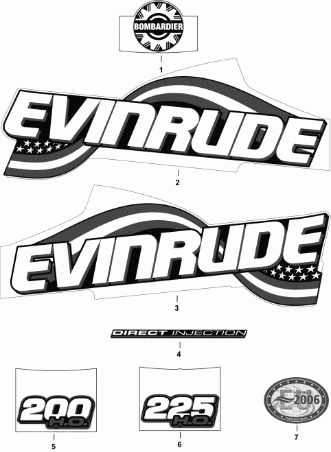  Evinrude E225FHXSRS  - Fhl, Fhx Models