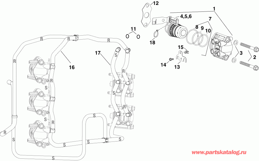 �������� ����� Evinrude E200DSLSOC  - el �������� & Rails / el Injector & Rails