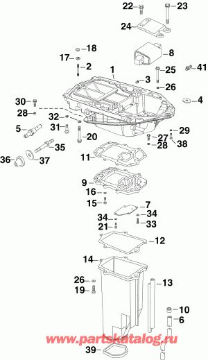 ��������� ����� Evinrude E225DPZSOC  - haust Housing Inner / haust ������ Inner