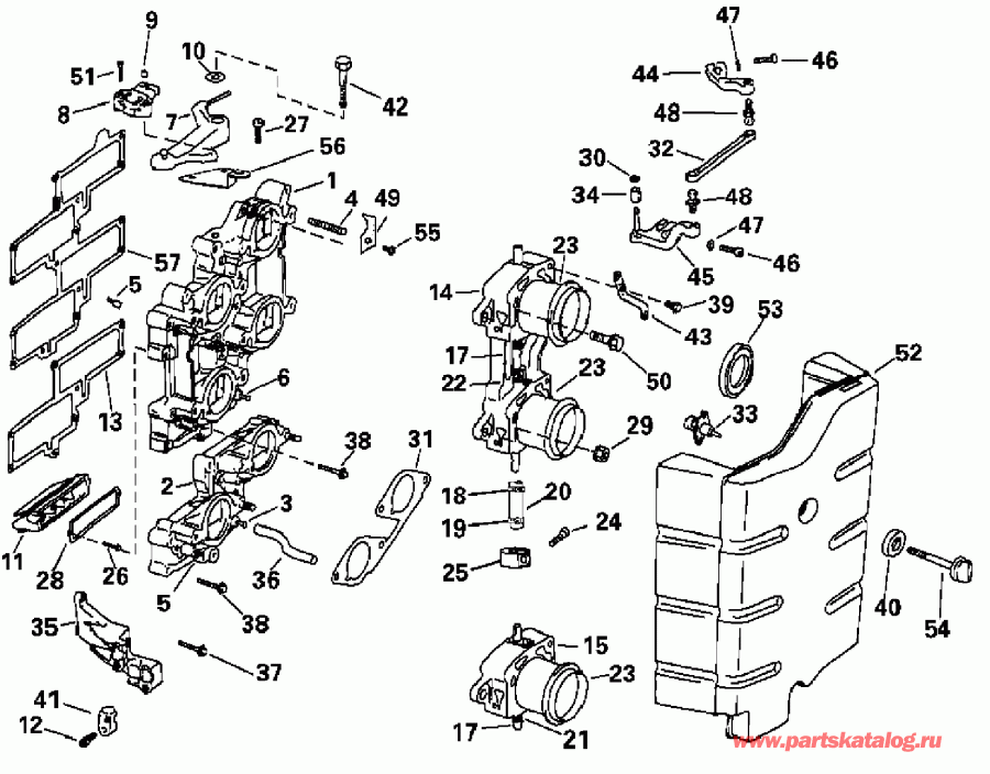 ��������� Evinrude E225FHXSOC  - take ��������� / take Manifold