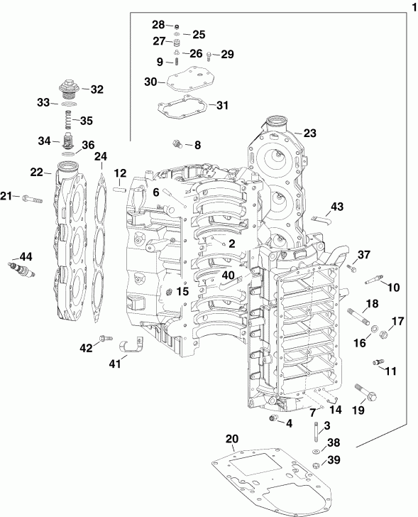  Evinrude E250DCXSOC  - linder & ������ ���������