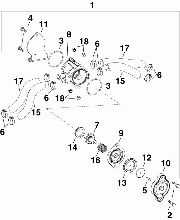 ����� Evinrude E250DPLSOC  - ter Pressure Relief Valve / ter Pressure Relief ������