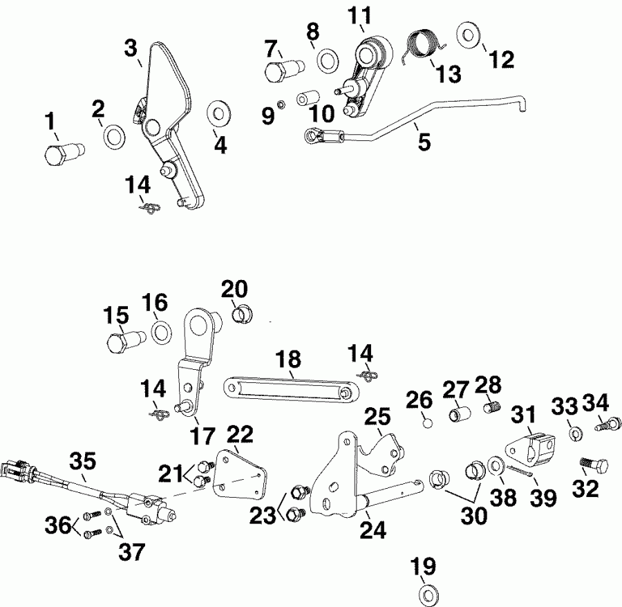��������� ��������� ������� E40DRLSOR  - rottle & Shift Linkage - rottle & ������������� ���������