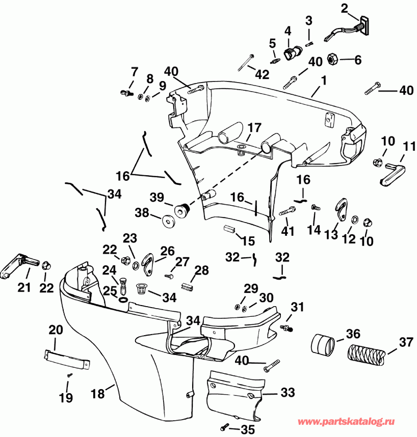 �������� ��������� ����� EVINRUDE E115FPXSDS  - wer Engine Cover / wer ������ ��������� (�����)