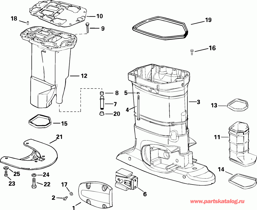  EVINRUDE E135FPLSDE  - haust Housing - haust 