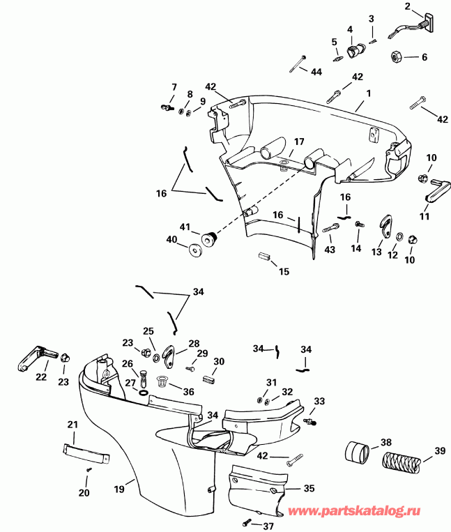 �������� ��������� ����� Evinrude E150FHLSDR  - wer Engine Cover / wer ������ ��������� (�����)