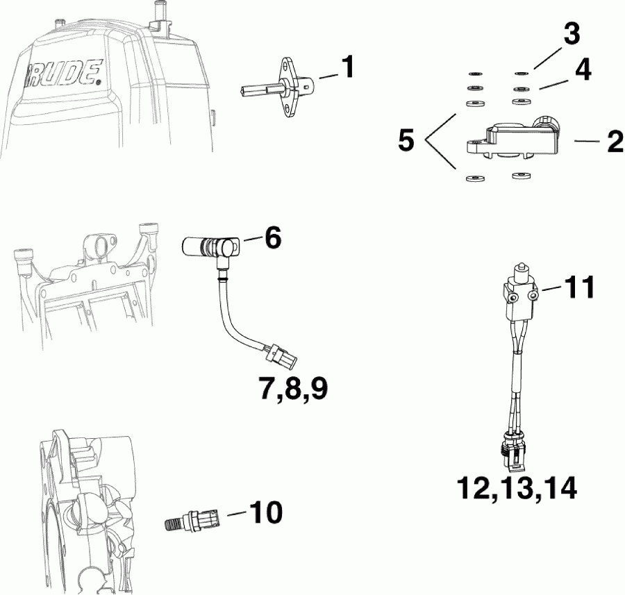  EVINRUDE E150DPLSUF  - nsors / nsors