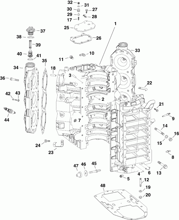 ��������� ����� ������� E225DPXSCH  - linder & Crankcase