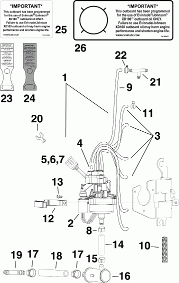 ��������� ����� Evinrude E250DCXSCM  - l Pump / l �����