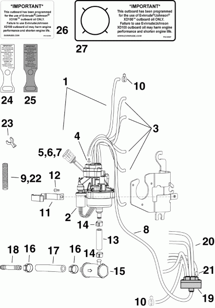 �������� ����� EVINRUDE E250DPLSCH  - l Pump - l �����