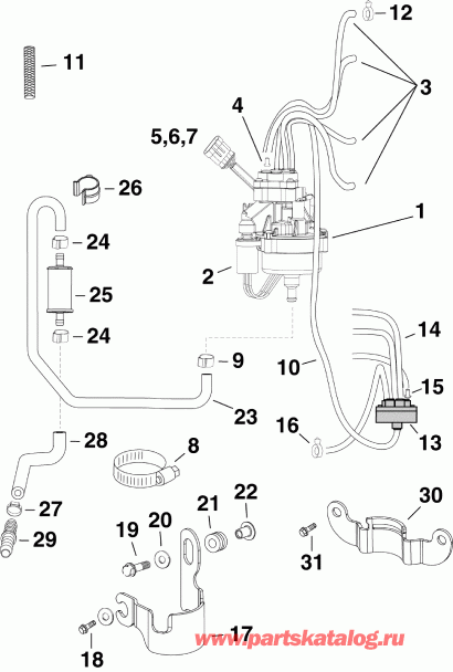  EVINRUDE E130DSLSES  - l ����� - l Pump