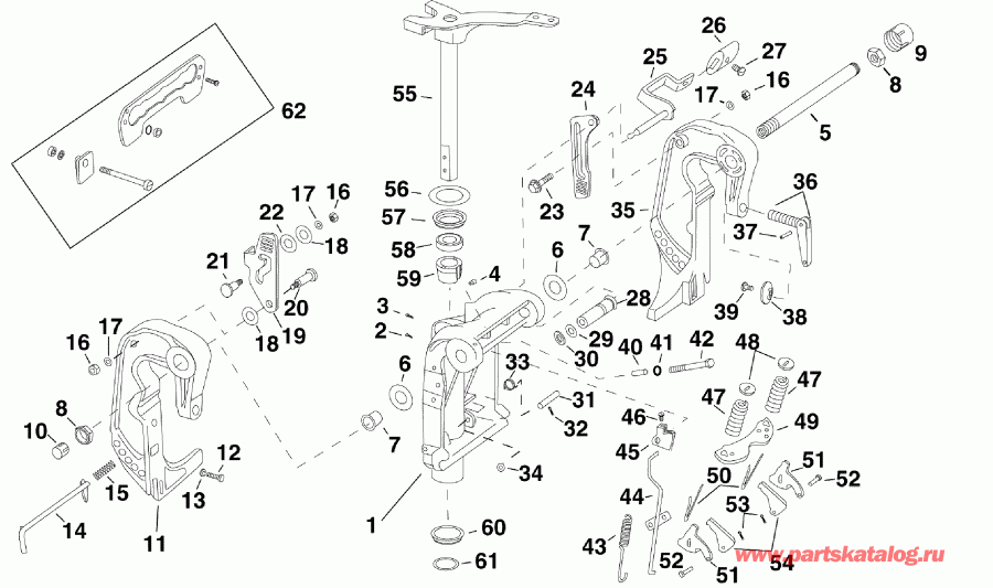����� Evinrude E40DRLSEE  - ivel ��������� / ivel Bracket