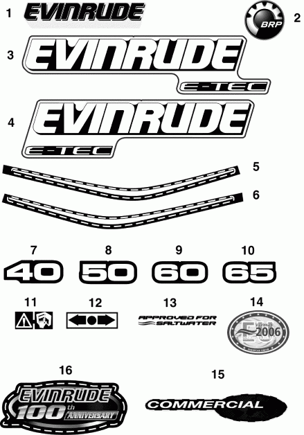    EVINRUDE E40DSLSEC  - cals