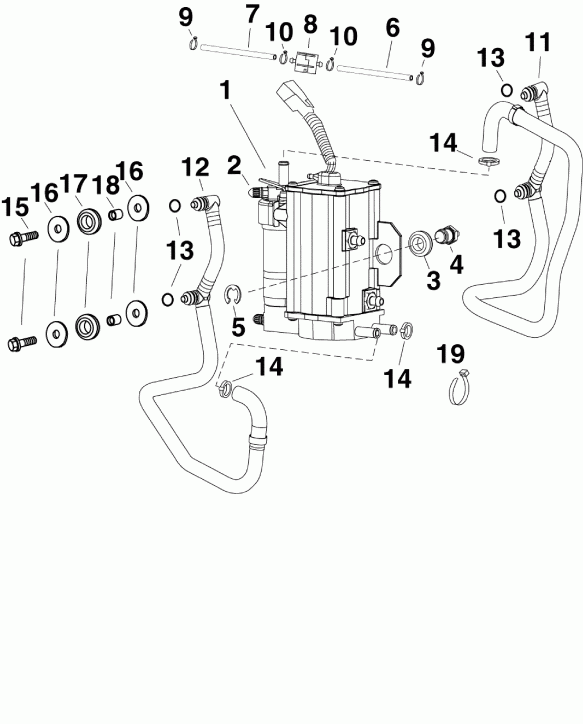 �������� ��������� ����� EVINRUDE E55MRLSEF  - el Pump & Vapor Separator / el ����� & ��������������