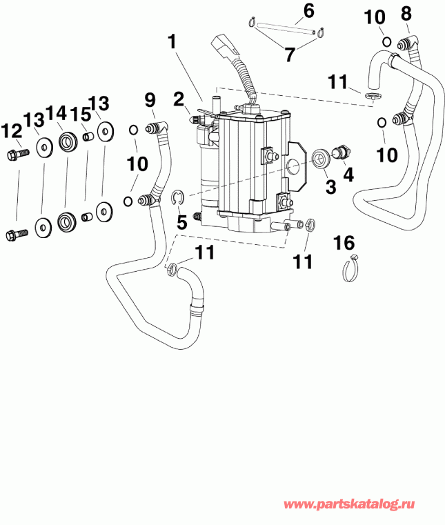 ����� EVINRUDE E60DSLSEC  - el Pump & Vapor Separator - el ����� & ��������������