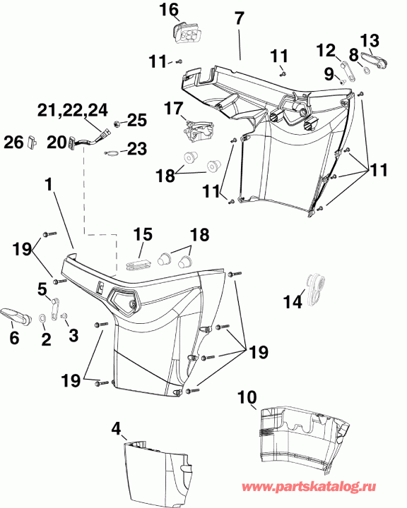 ����� EVINRUDE E65WDRYSEC  - wer Engine Cover