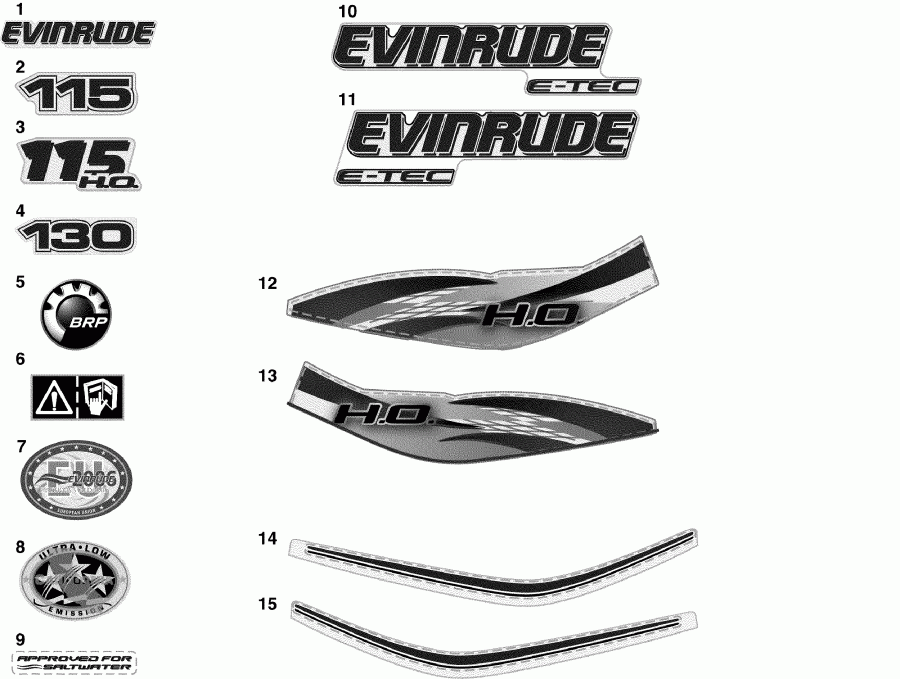   Evinrude E115DSLISM  - cals - cals