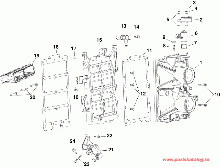   Evinrude E130DPXISF  - take  Assembly