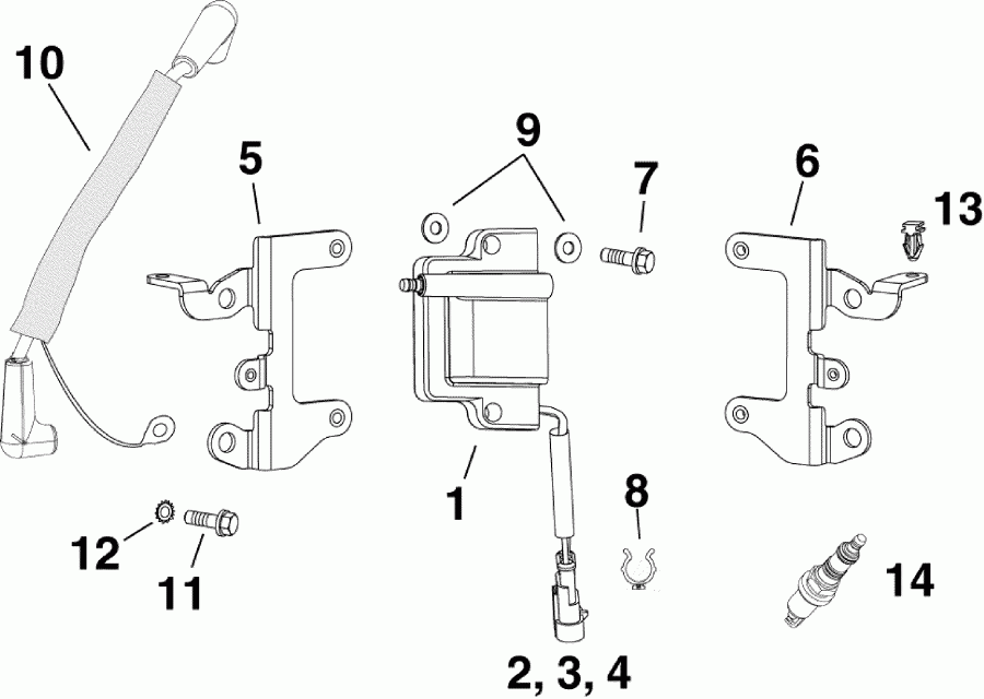 �������� ����� Evinrude E150DBXISM  - nition Coils - nition Coils