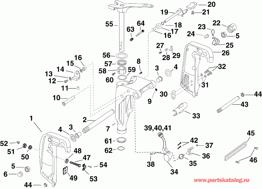 �������� ����� EVINRUDE E40DSLISR  - ivel ��������� / ivel Bracket