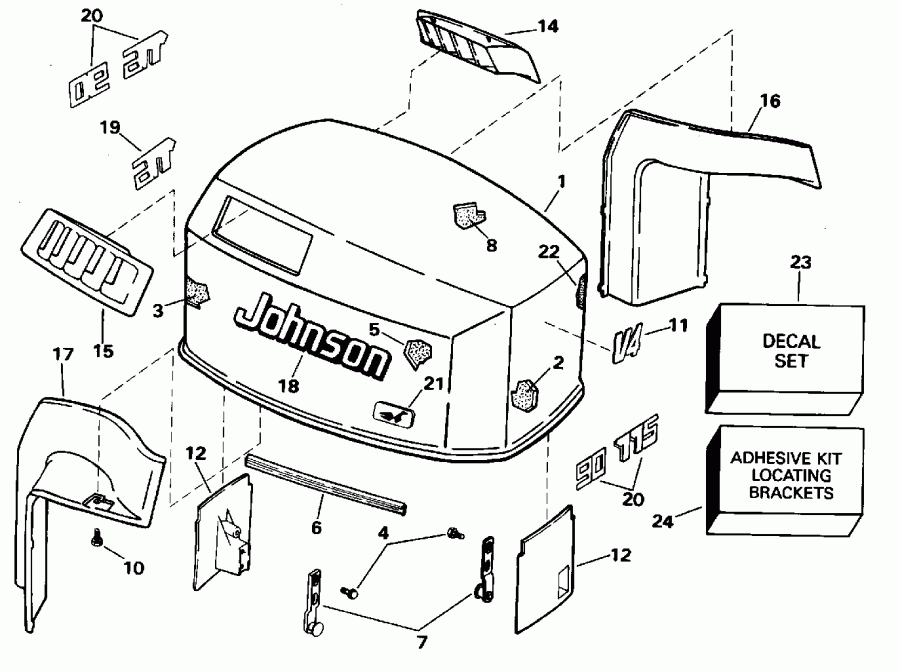 �������� ����� Evinrude E115GLEOC 1995  - Johnson